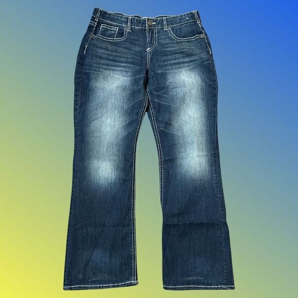 Maurices Mid Rise Bootcut Jeans Size 11/12 Waist 34x31 #32 - Picture 5 of 6